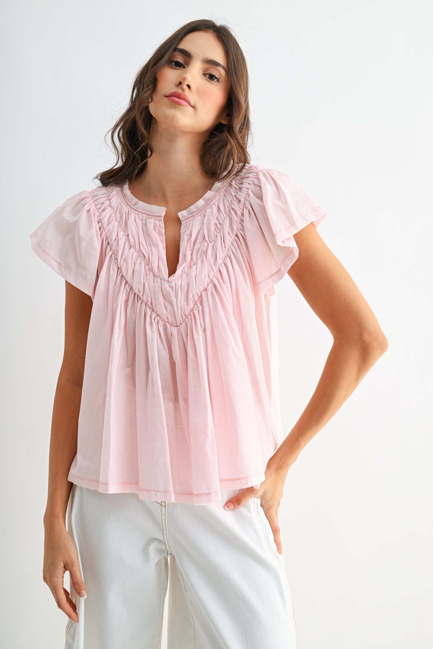 Millie Flutter Sleeve Blouse