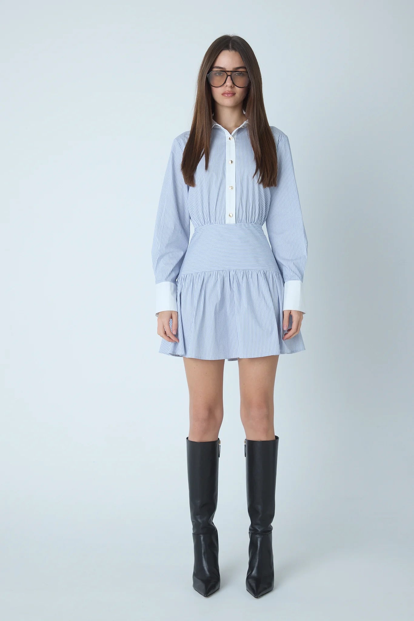 JS71 Cora Striped Short Dress