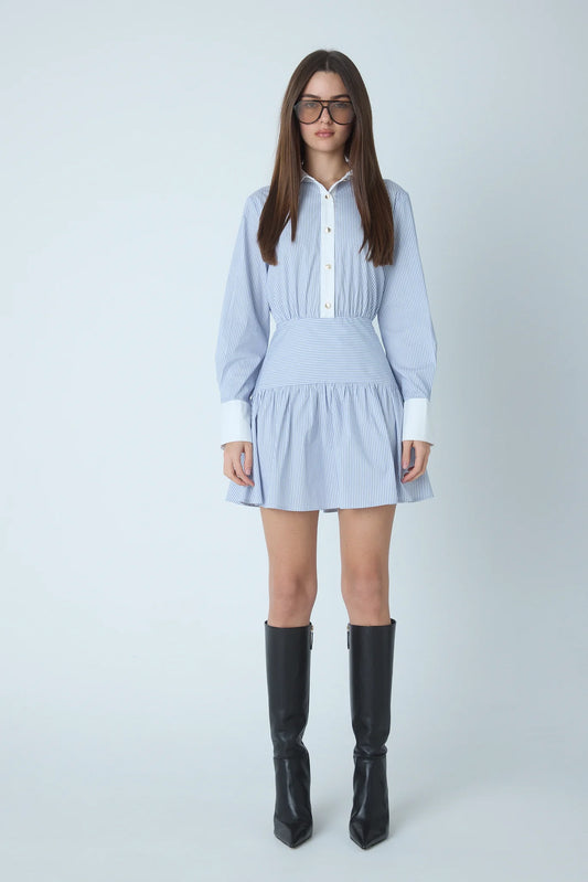 JS71 Cora Striped Short Dress