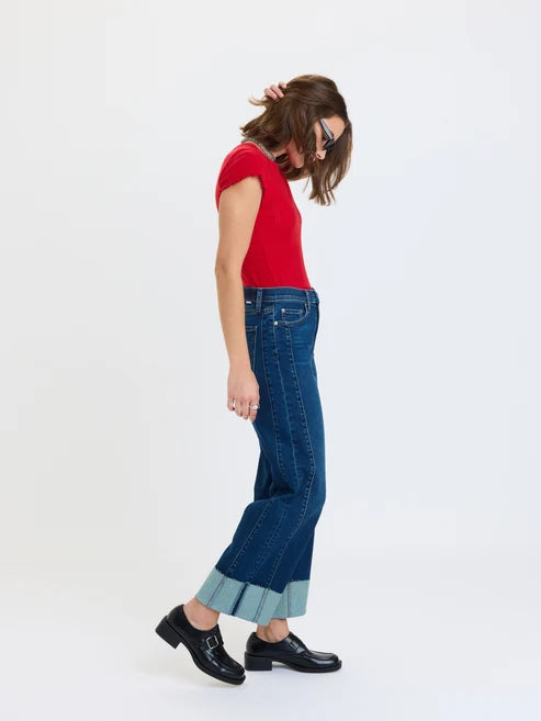 Daze Pleaser High Rise Wide Ankle in Slow Motion