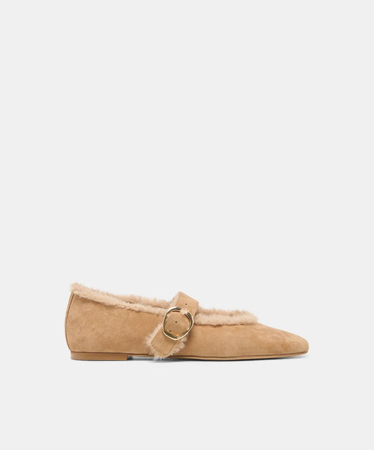 Dolce Vita Plush Ballet Flats Sand Suede