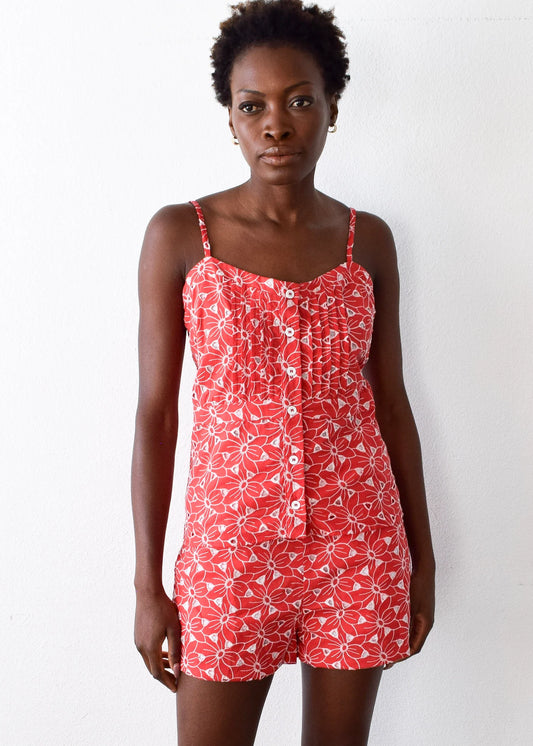 The Lindsey Red Eyelet Top