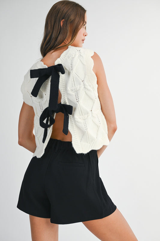 THML Elena Cable Knit Sweater