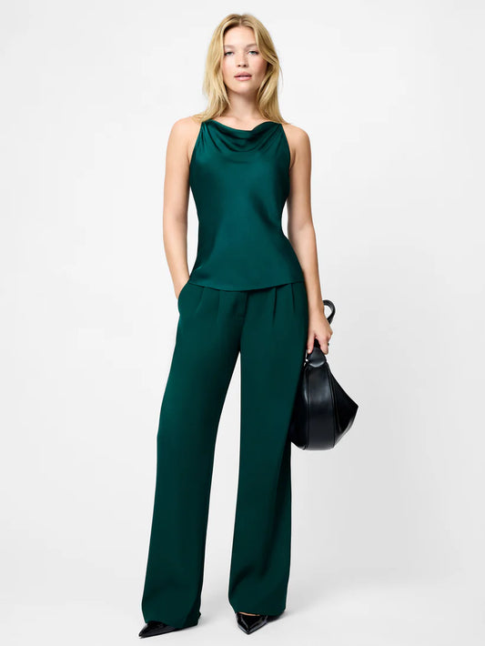 French Connection Ennis Satin Cowl Neck Top