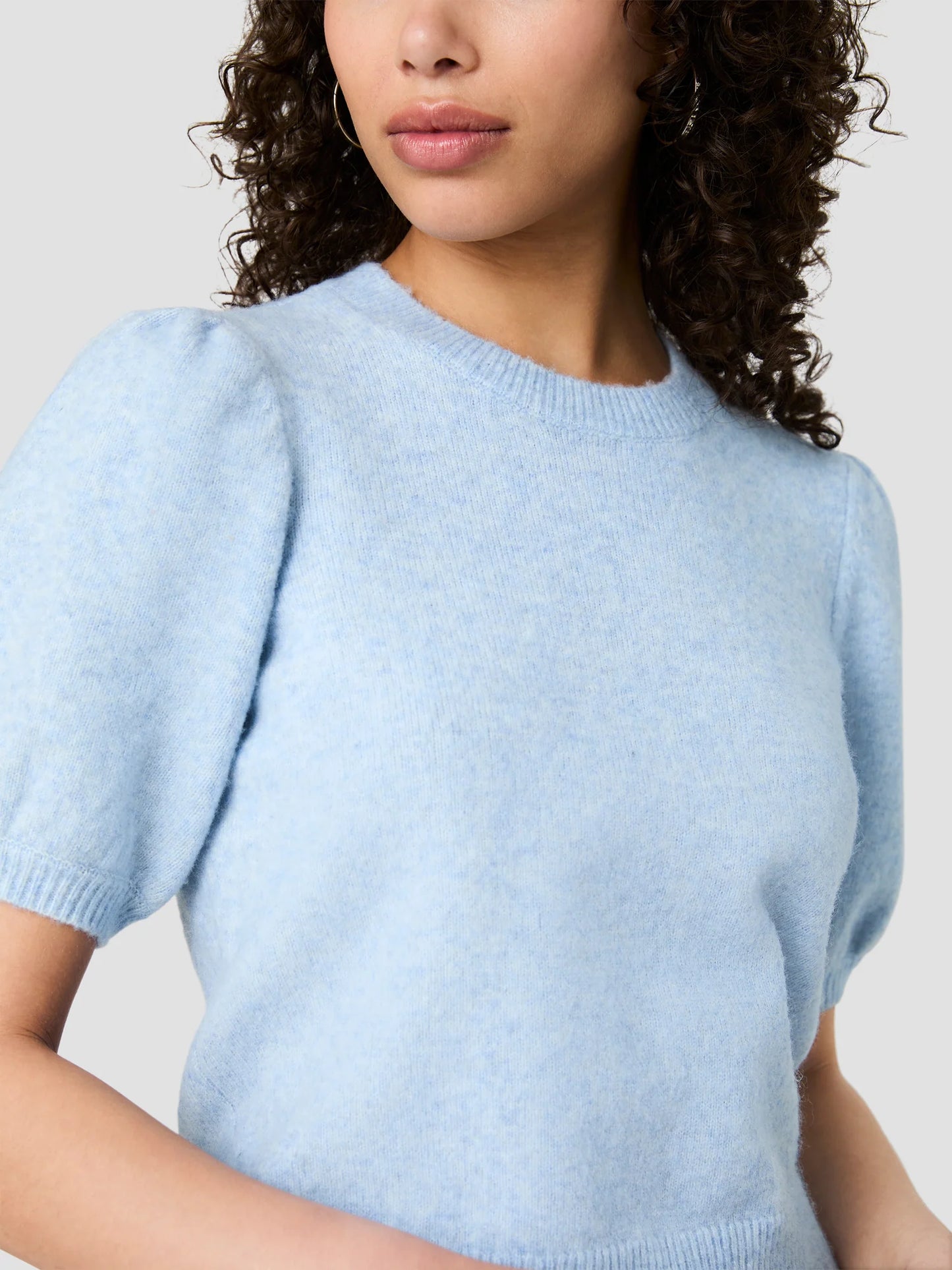 Yulia Knit Puff Sleeve Top