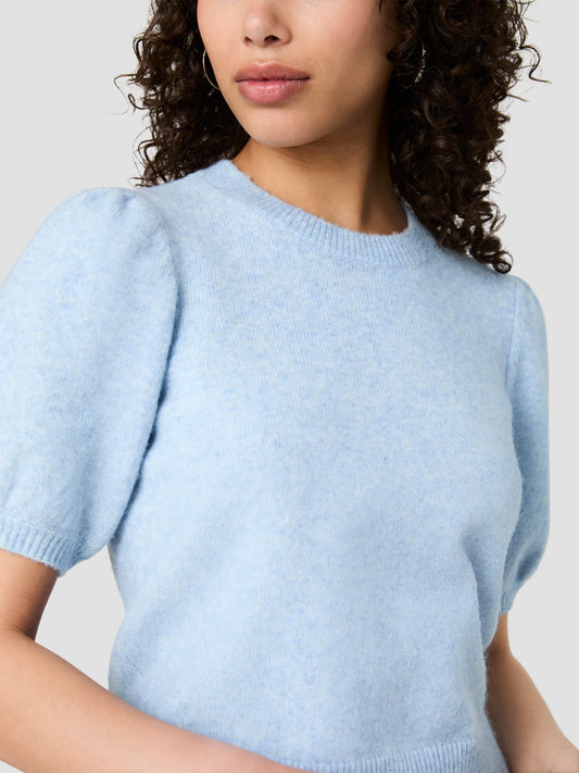 French Connection Yulia Knit Puff Sleeve Top