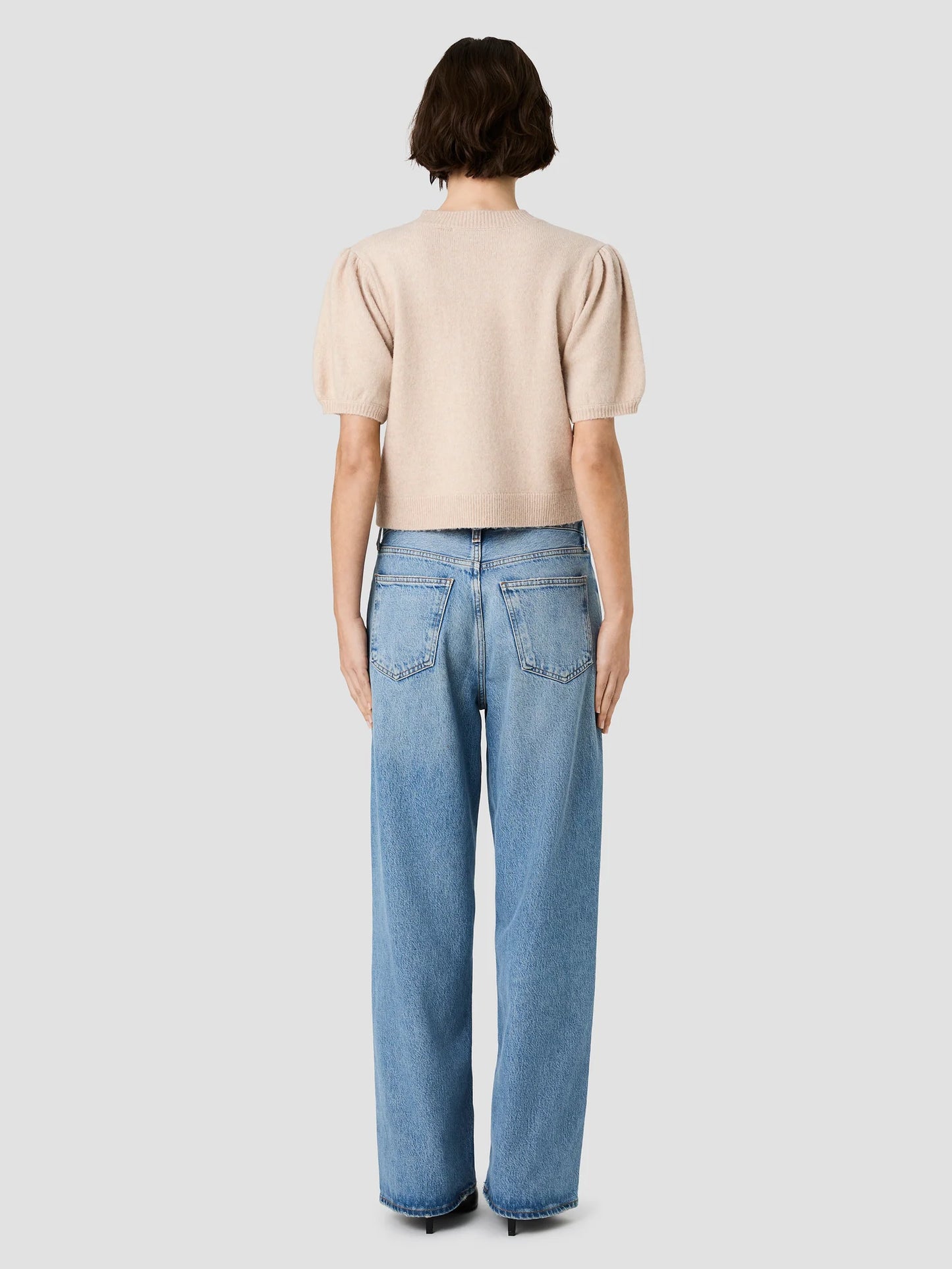 Yulia Knit Puff Sleeve Top