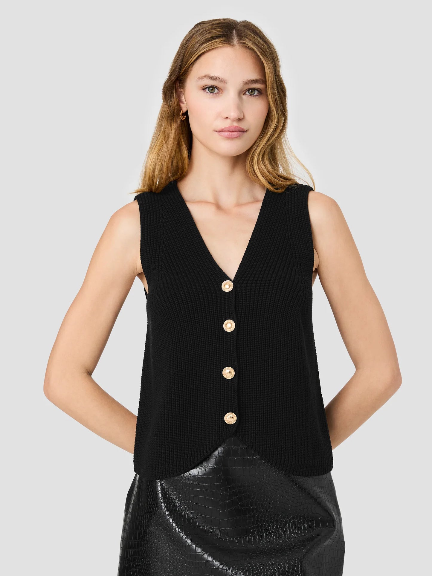 Mozart V Neck Rib Vest
