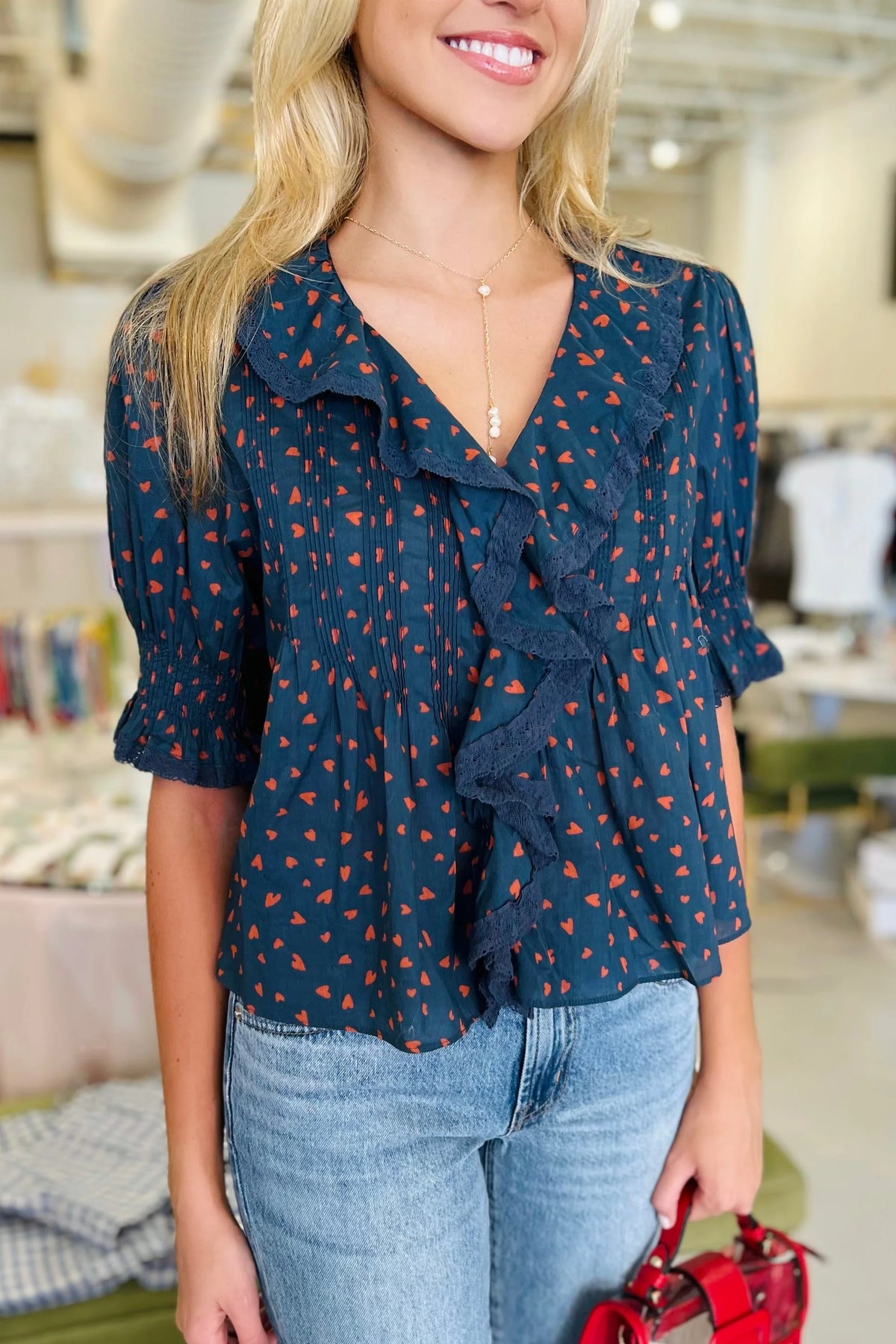 Strawberry Paris Greta Hearts top