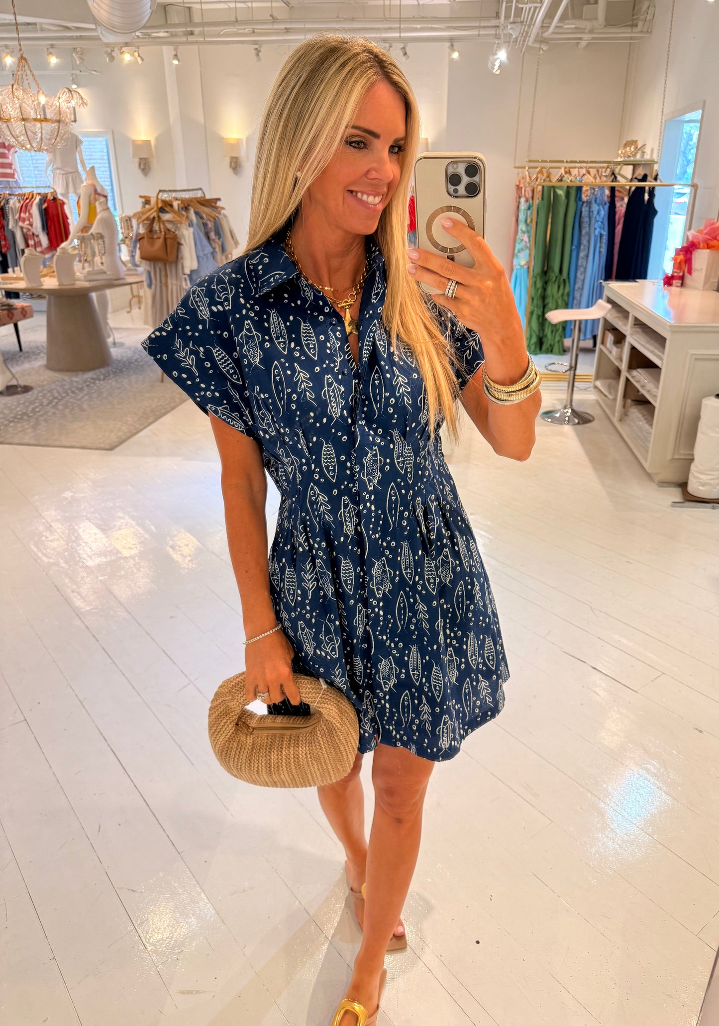 THML Romy Fish Print Dress
