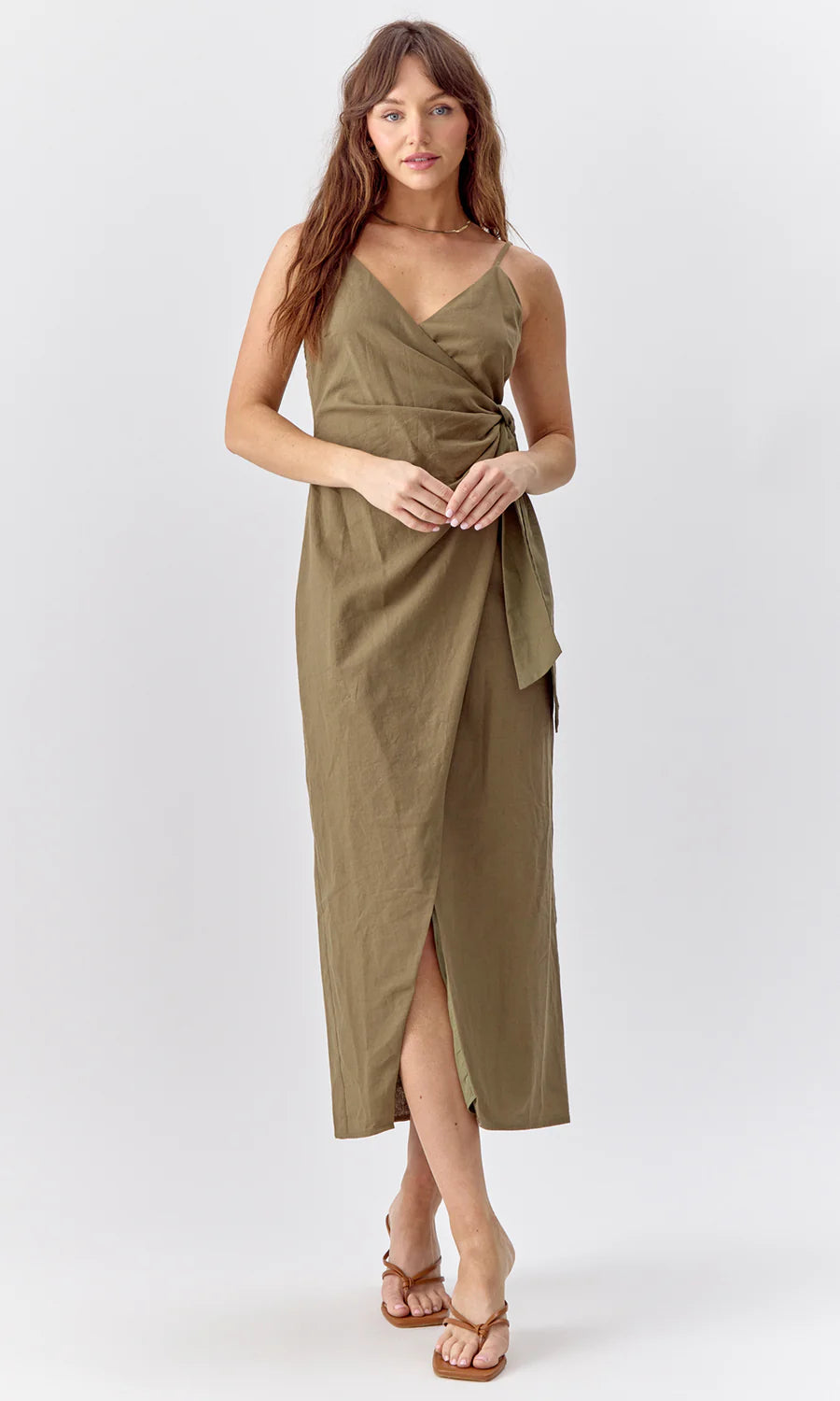 Greylin Ainston Wrap Linen Dress