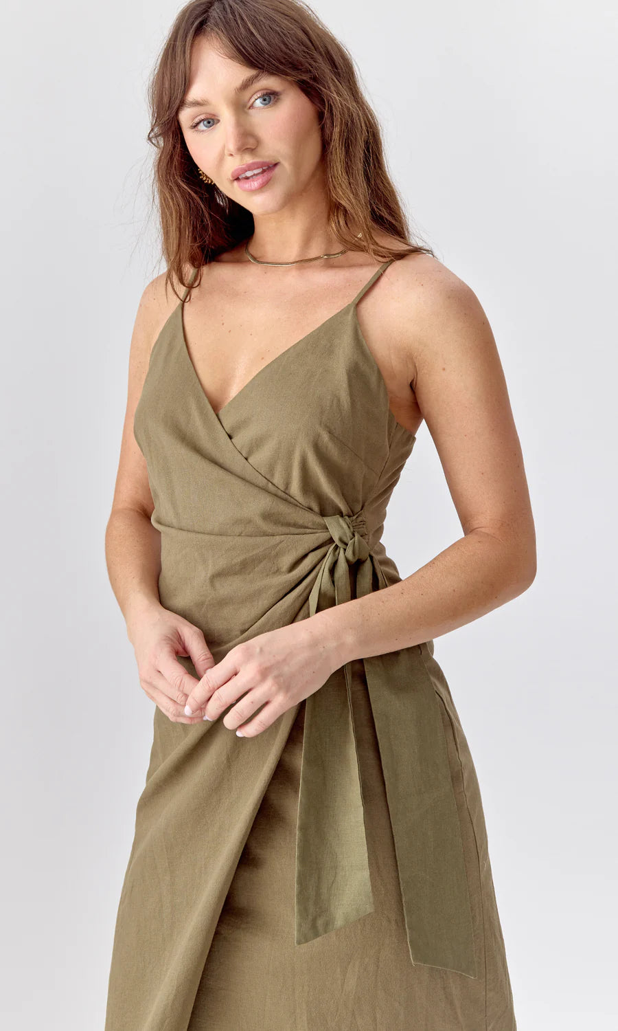 Greylin Ainston Wrap Linen Dress