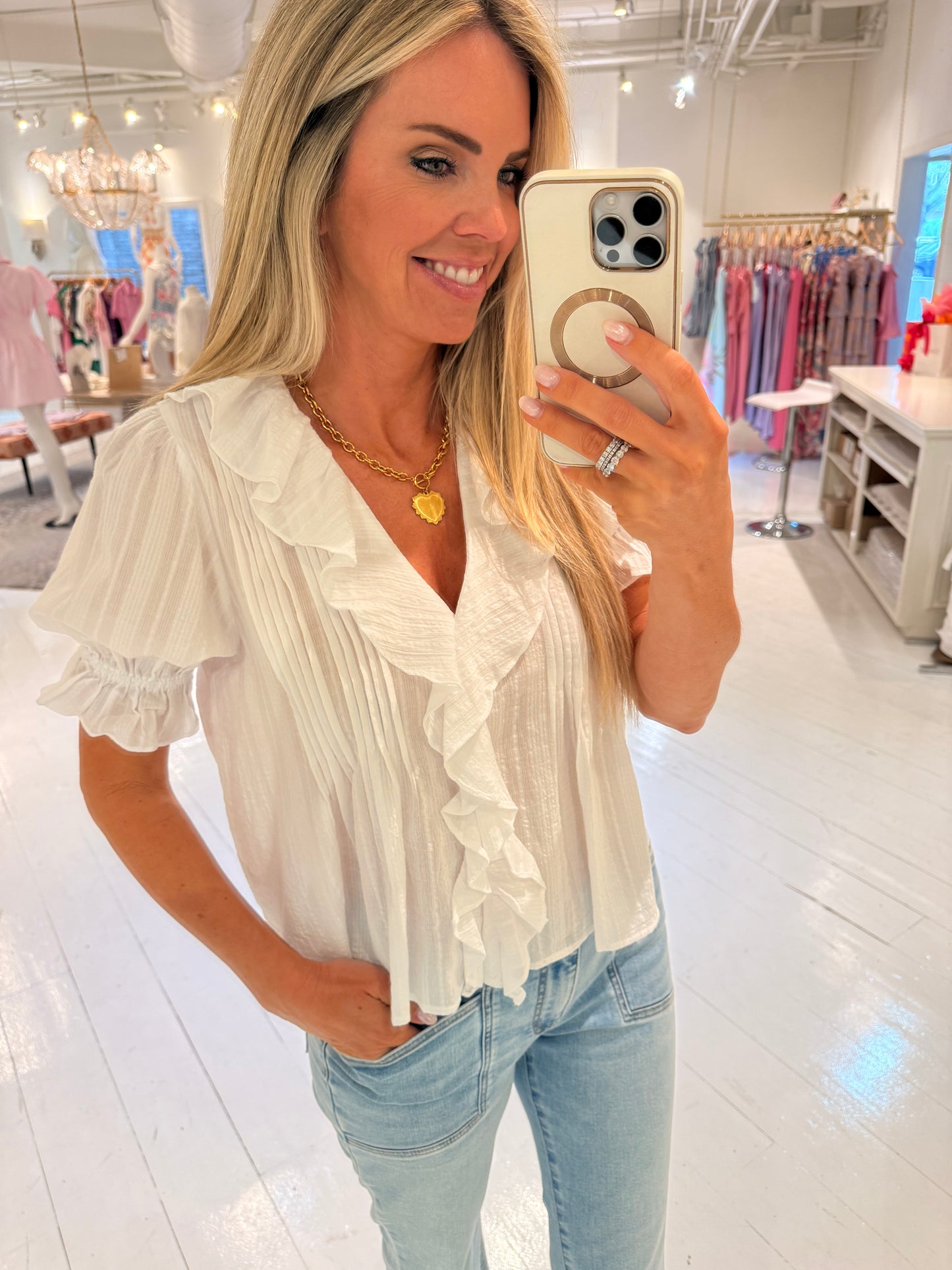 Avaline Ruffle Top