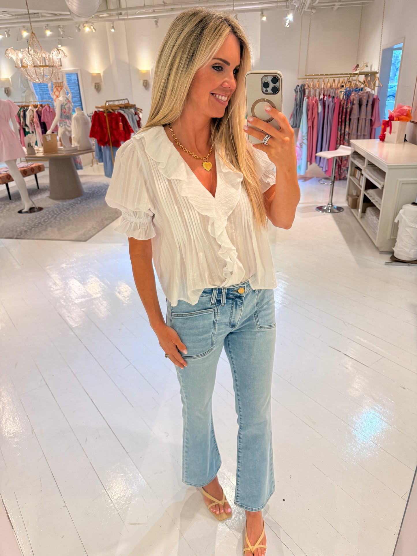 Kelsey High Rise Ankle Flare Jean