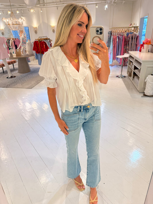 Kelsey High Rise Ankle Flare Jean