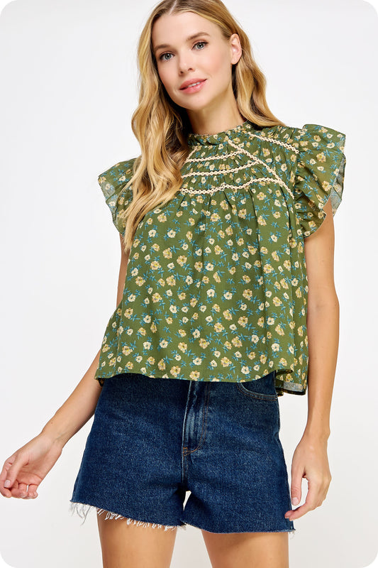 Charlie Olive Multi Top