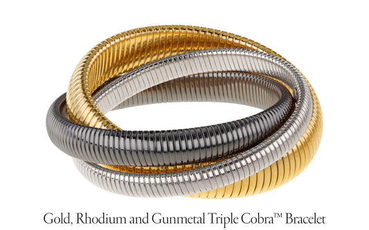 JANIS SAVITT Triple Cobra Bracelet Various Widths