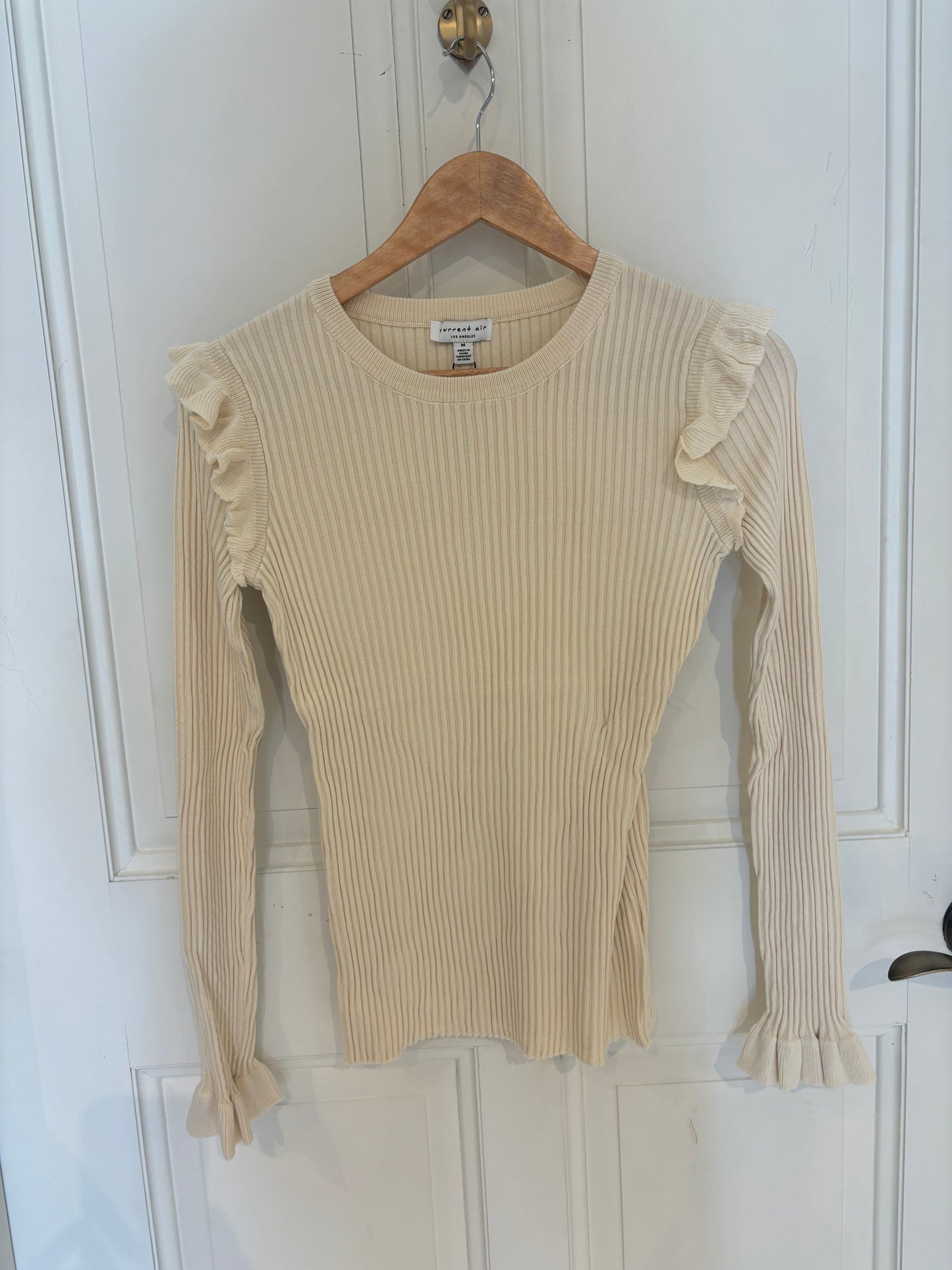 Josie Ruffled Shoulder Sweater