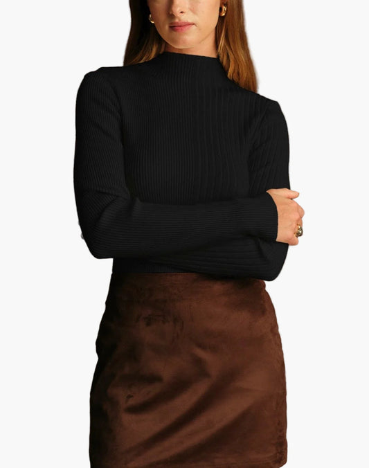 Deluc Nate Halfneck Sweater in Black