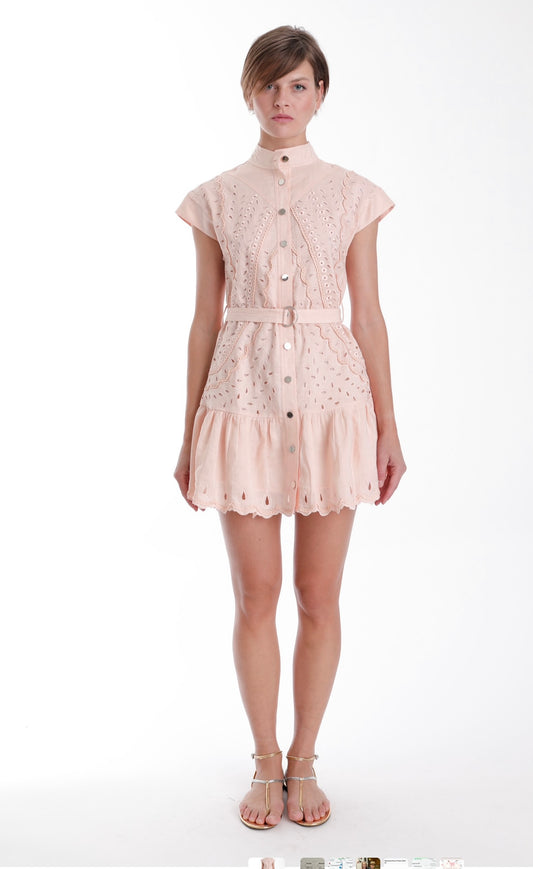 Karina Grimaldi Aruba Embroidered Mini Dress