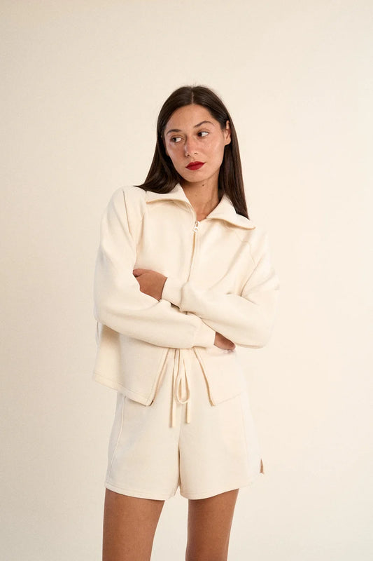 Gabrielle Colette Shorts and Gala Top Set in Off White