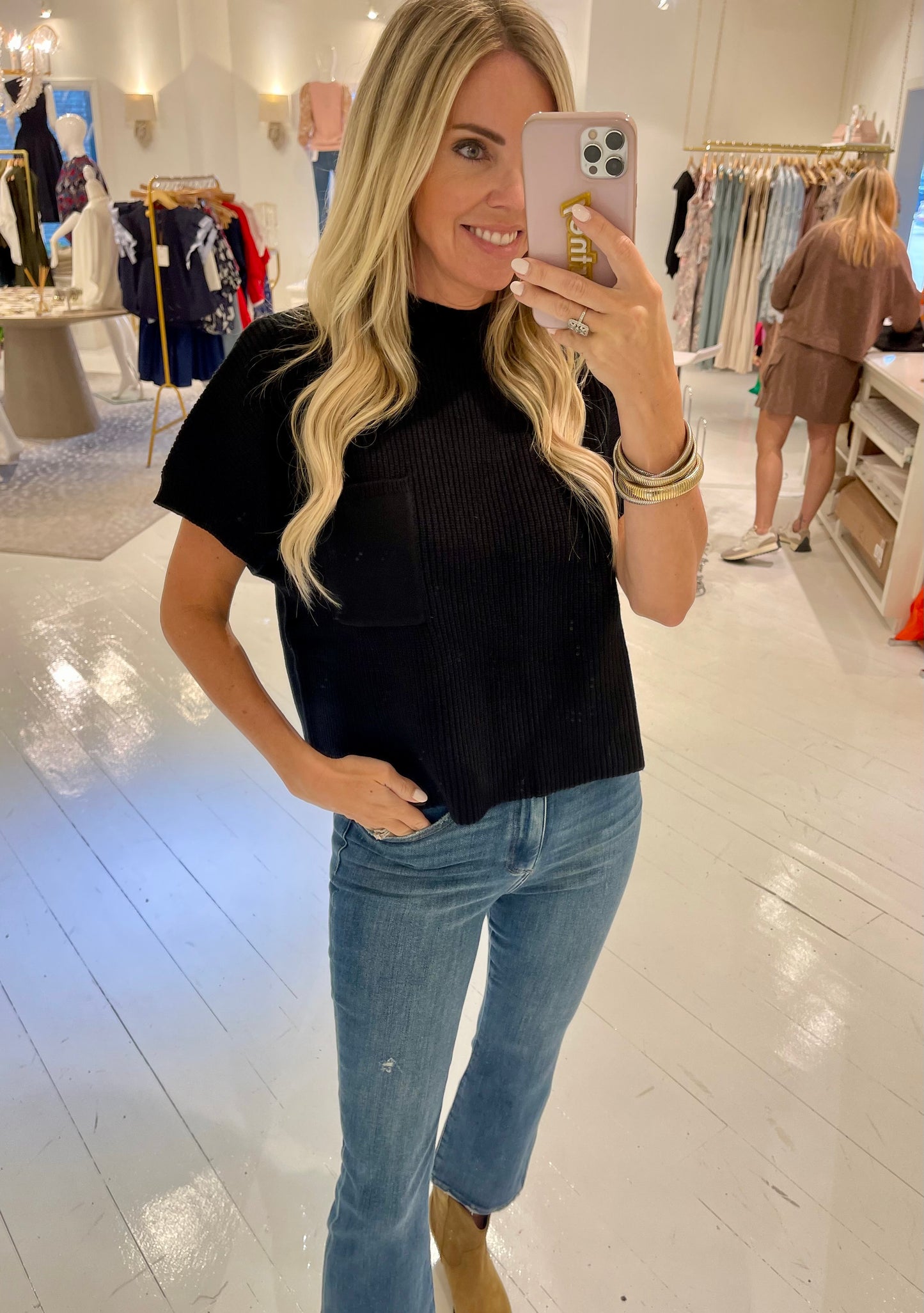 Betsy Short Sleeve Knit Top