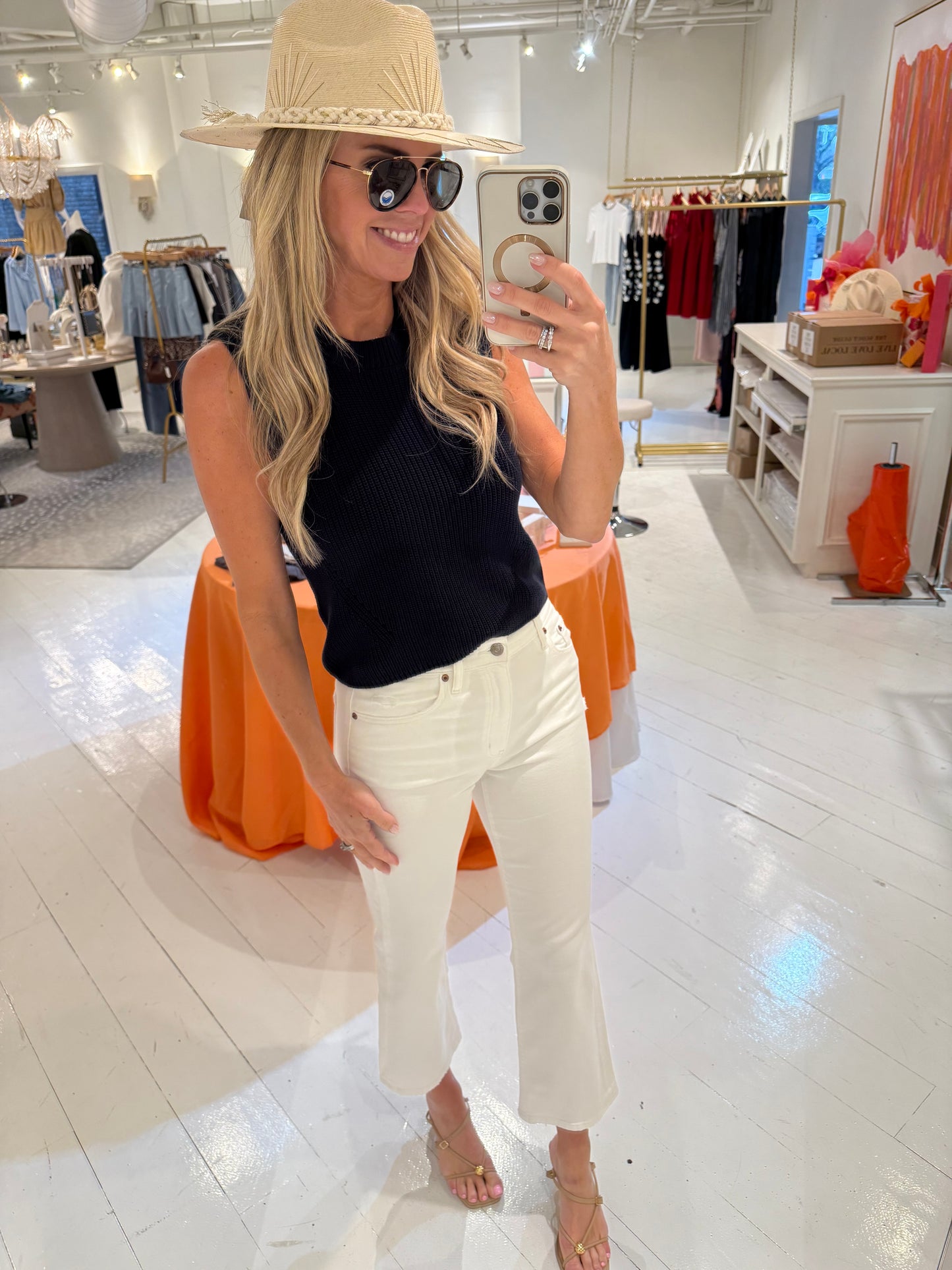 French Connection Mozart Crew Neck Top