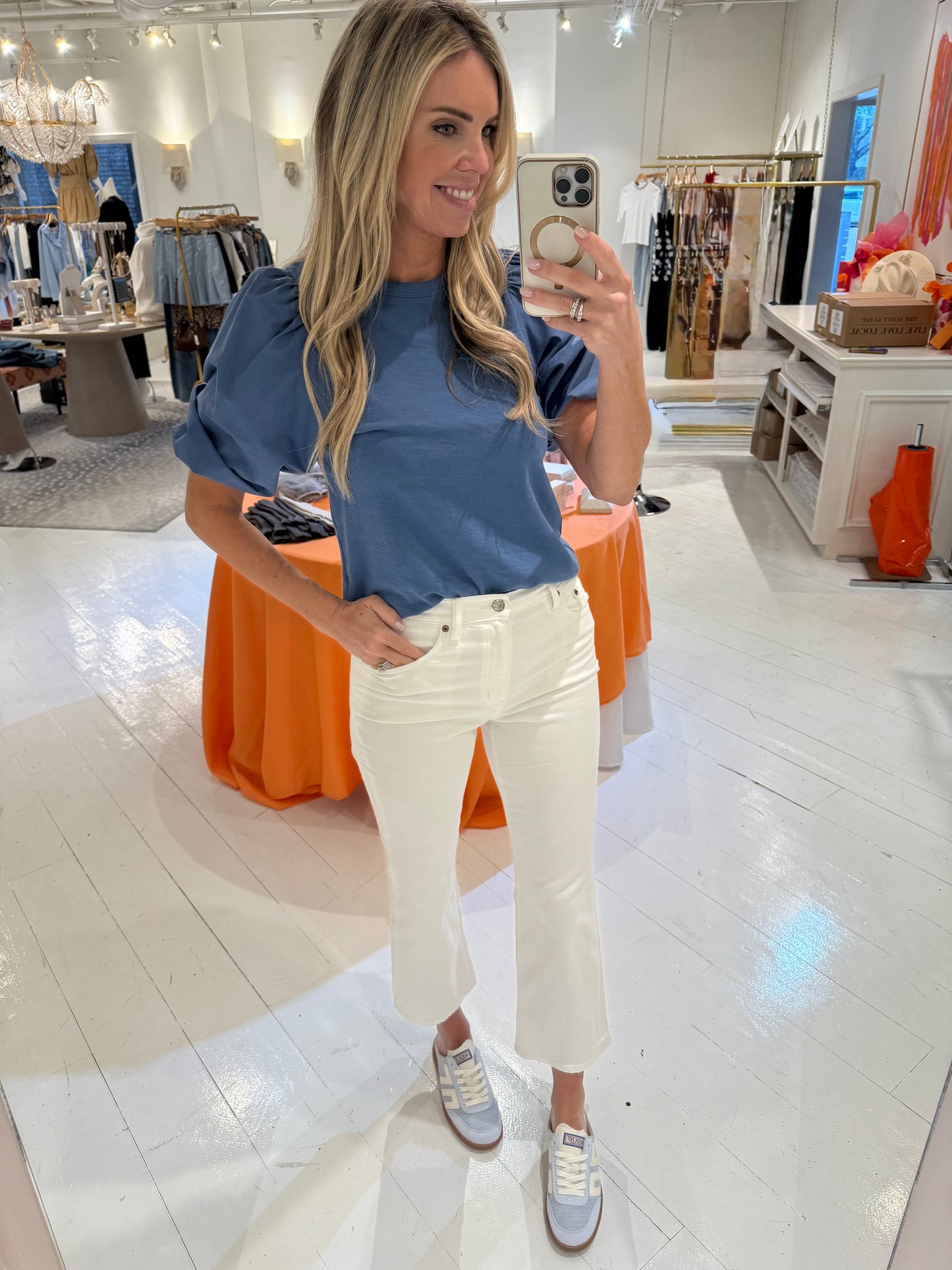 Nation Tippi Harbor Blue Top