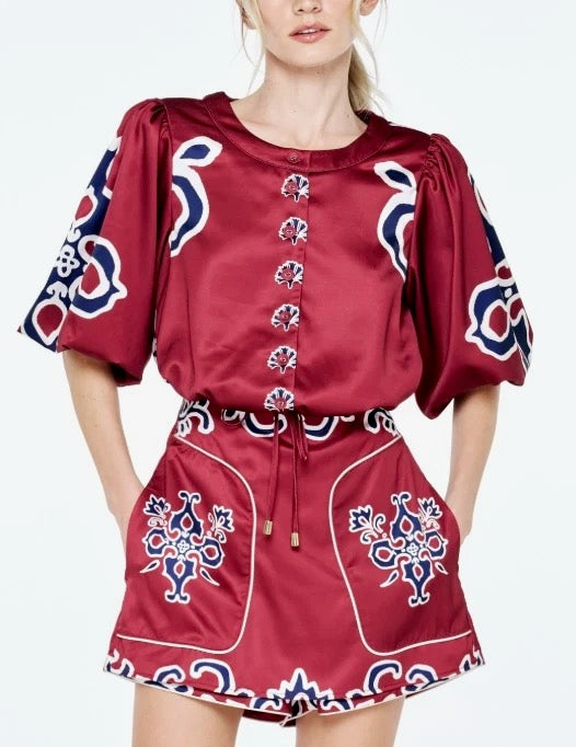 Ciebon Marshelle Engineer Print Patch Skort Set