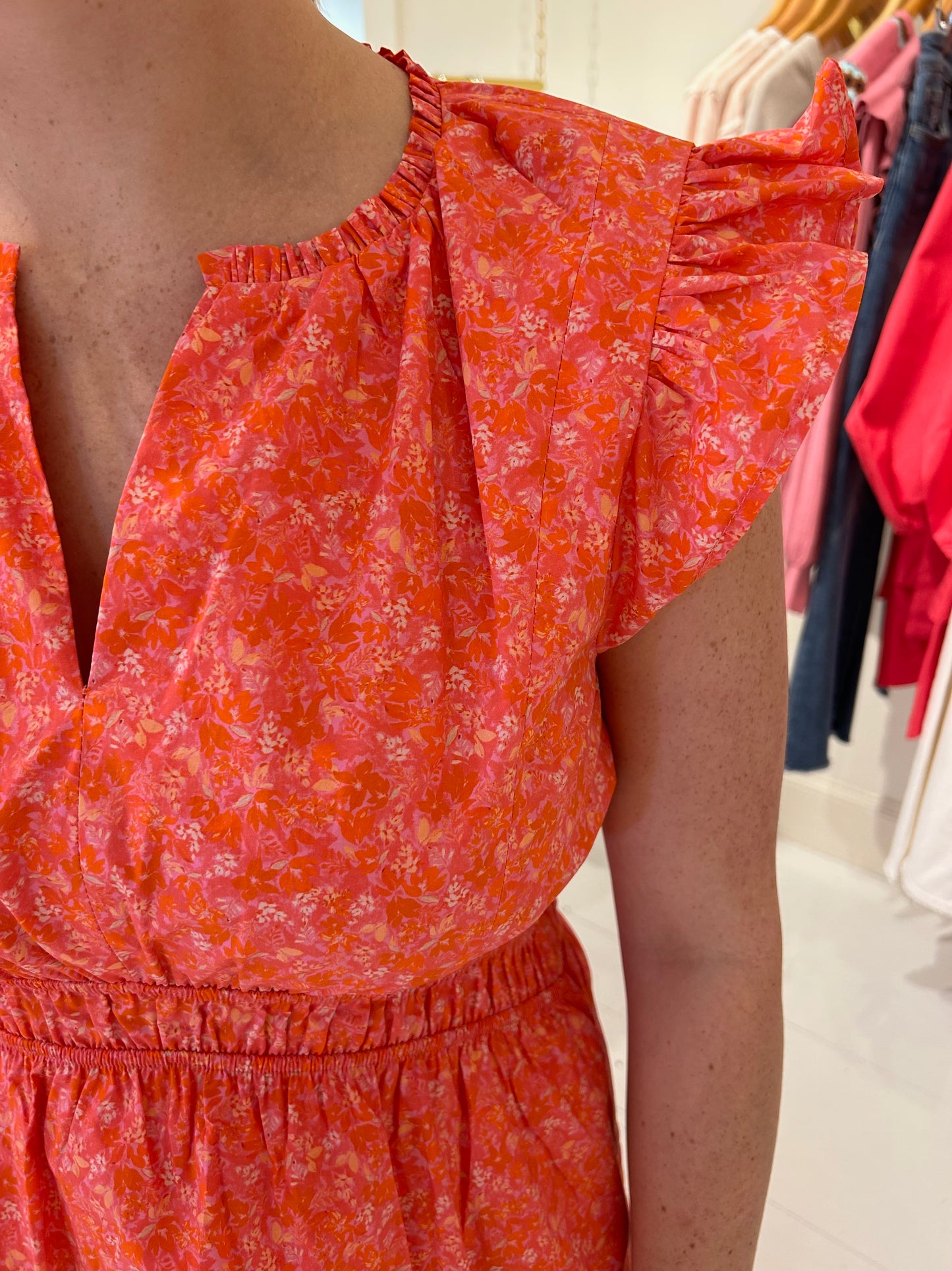 GREYLIN Jamie Midi Dress in Orange
