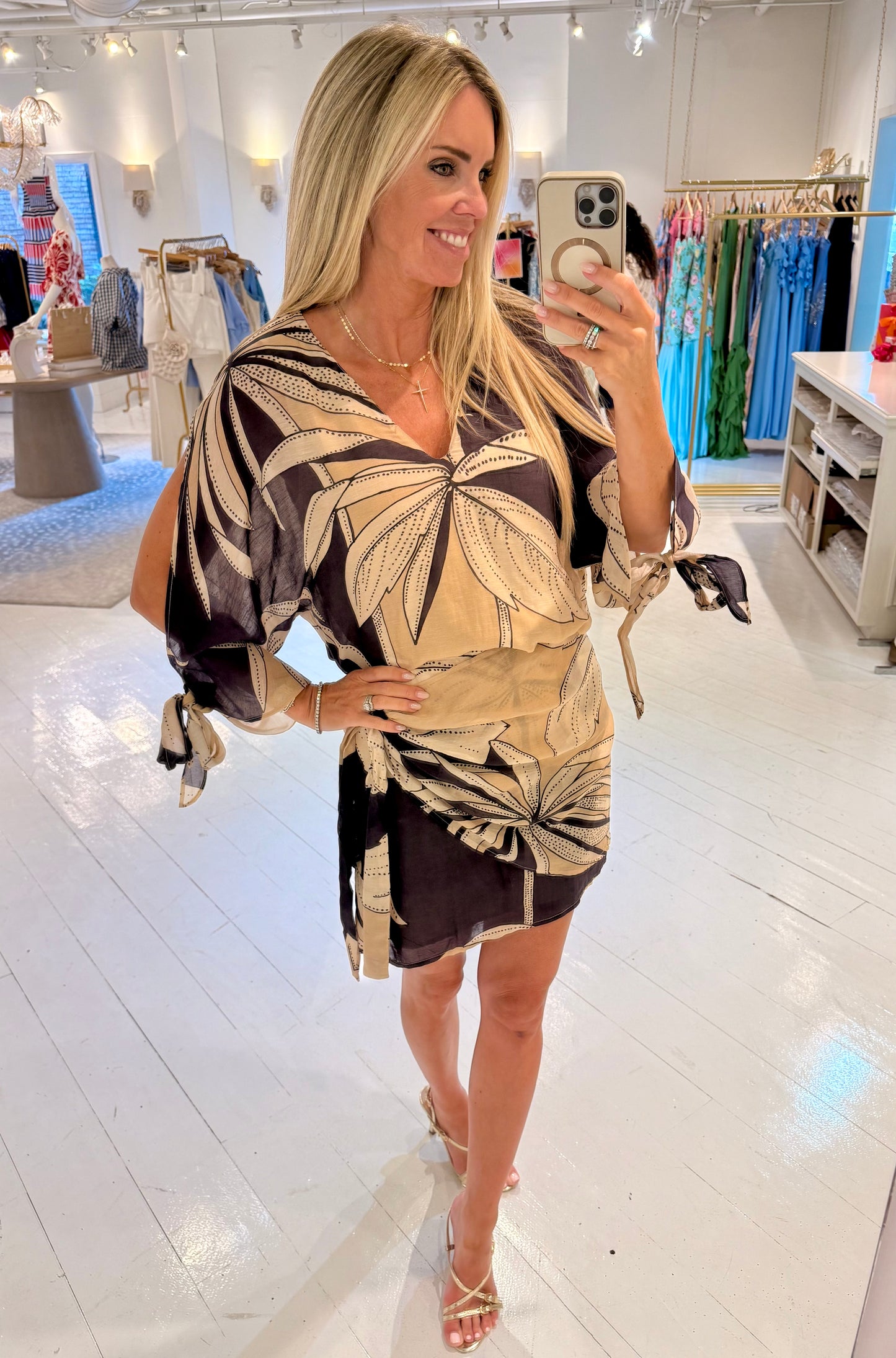Ciebon Roma Printed Bubble Top and Skirt Set