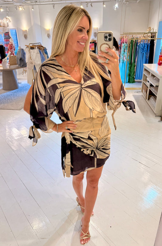 Ciebon Roma Printed Bubble Top and Skirt Set