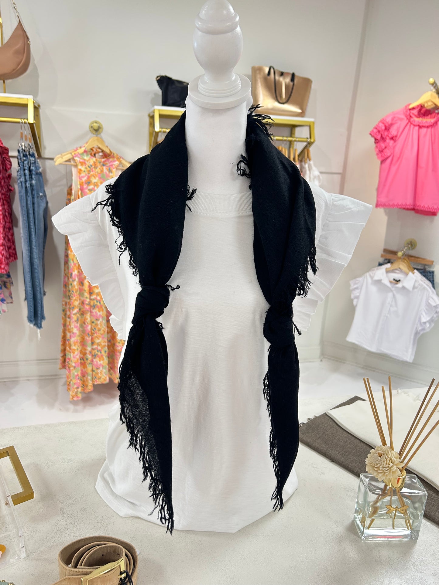 Cashmere Bliss Scarf in Cream or Black