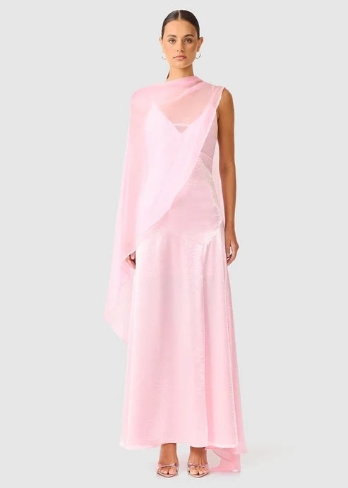 Elliatt Zimelle Cape Gown in Baby PInk