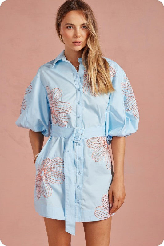 Juniper Puff Sleeve Mini Dress