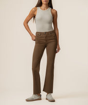 Kelsey High Rise Ankle Flare in Pecan