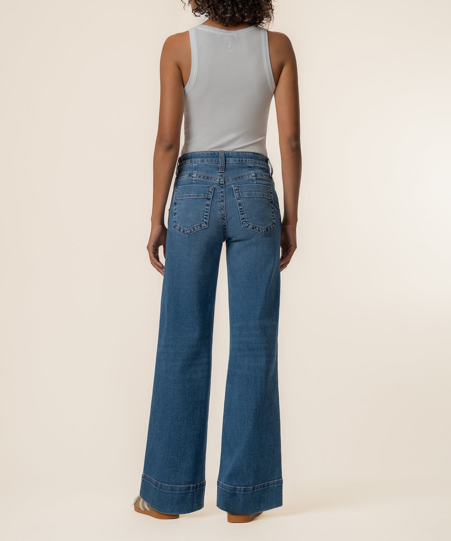 KUT Maya High Rise Wide Leg in Journey Wash