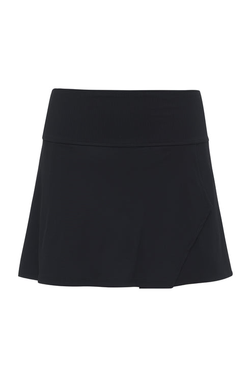 Lanston Train Court Skirt in Black & Tan