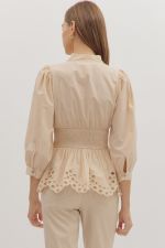 Myrna Long Sleeve Smocked Waist Top