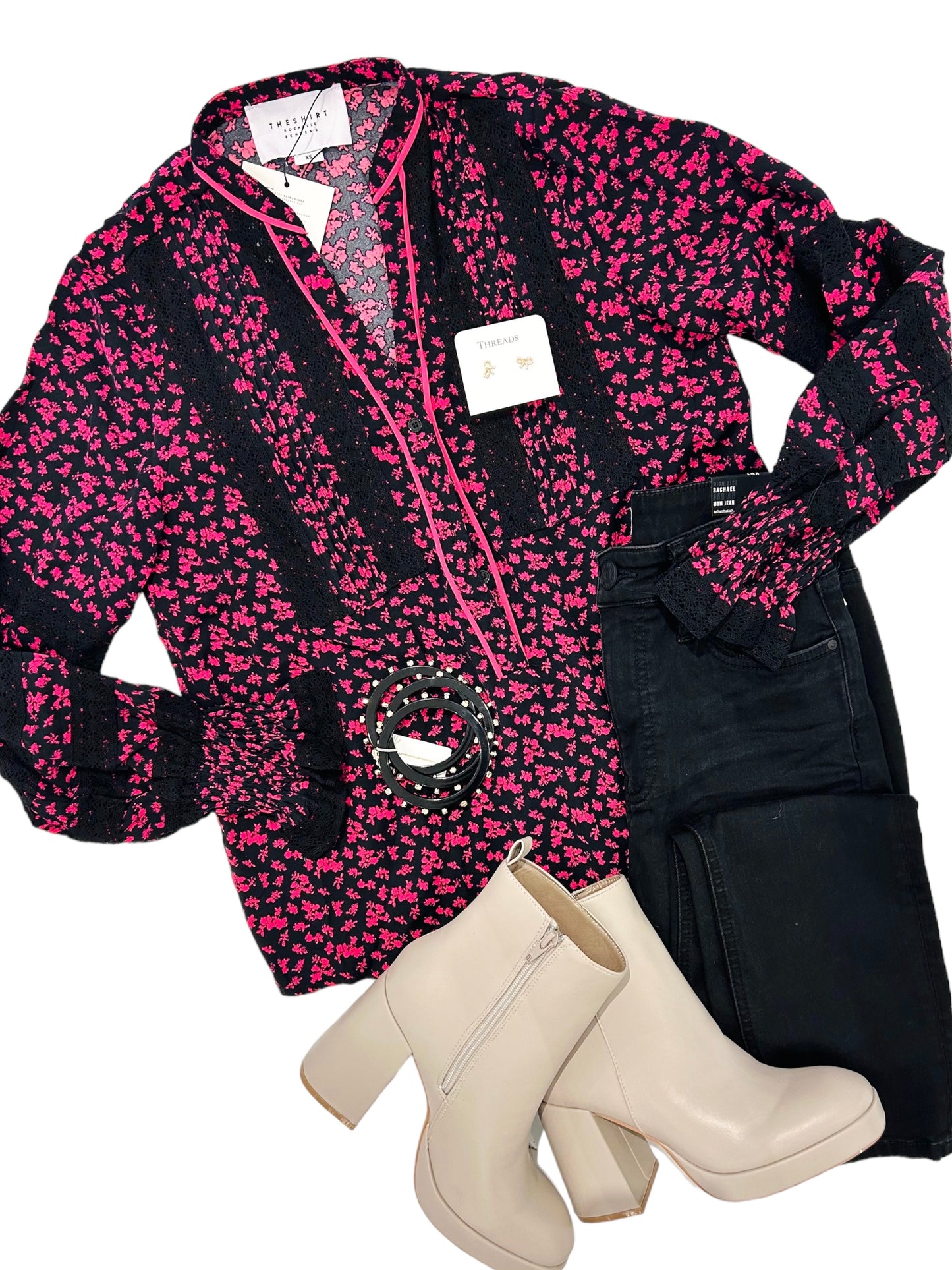 THE SHIRT Lucy Blouse in Hot Pink