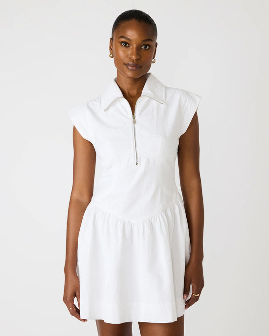 Steve Madden Gracyn White Zipper Dress