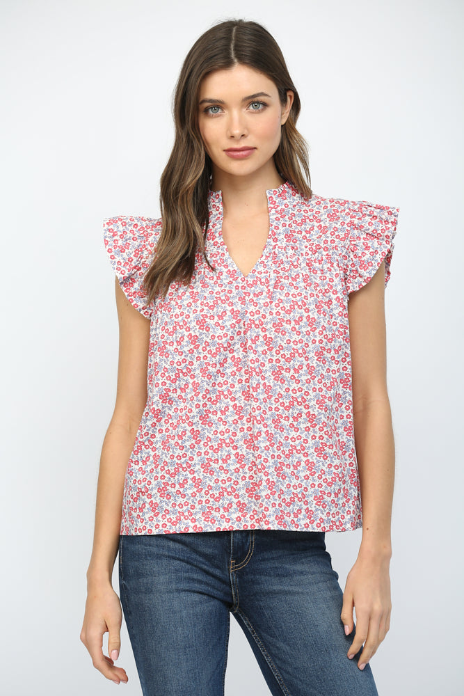 Turin Flutter Sleeve Top