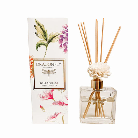 Dragonfly Wood Flower and Reeds Diffuser