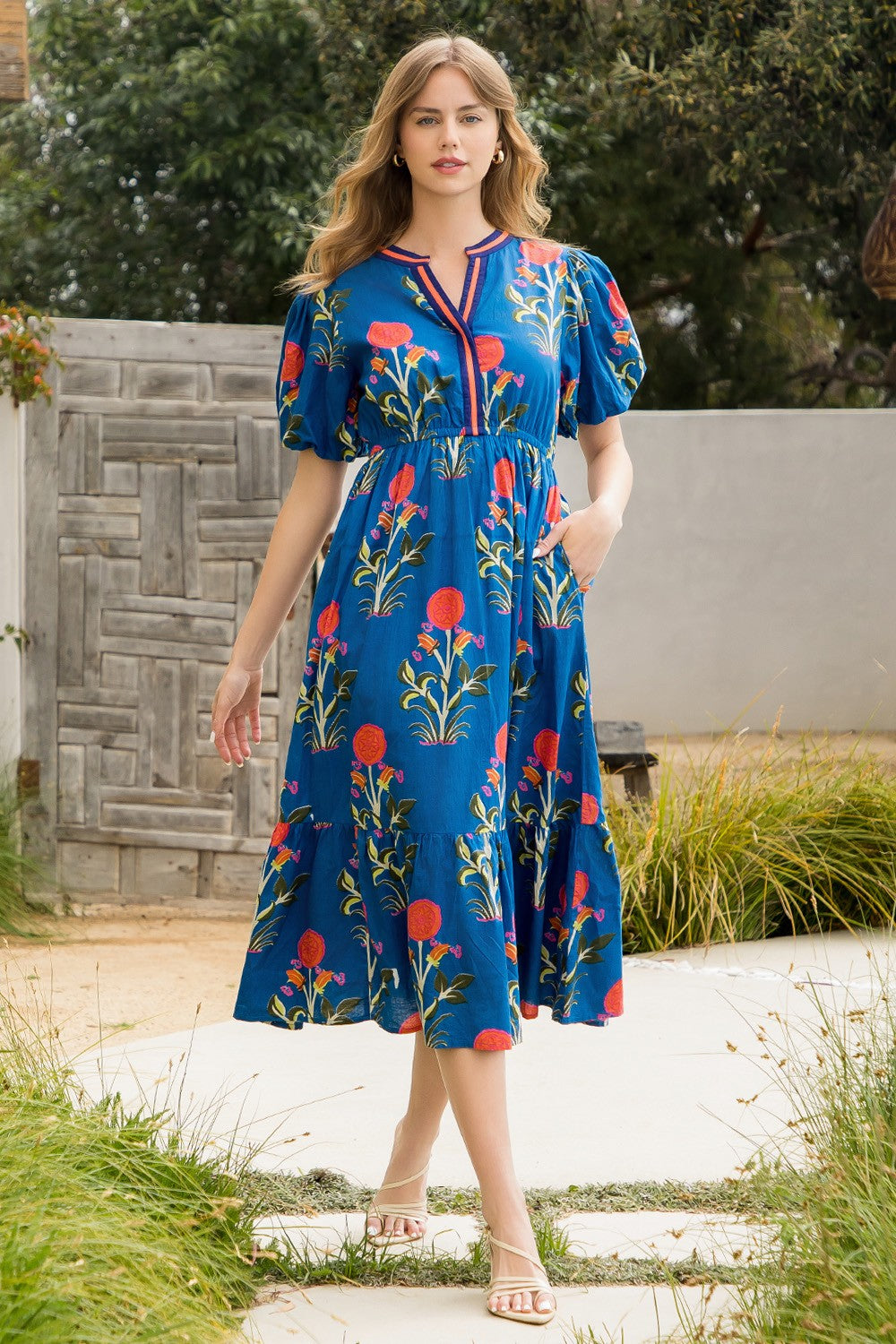 thml pettey flower maxi dress