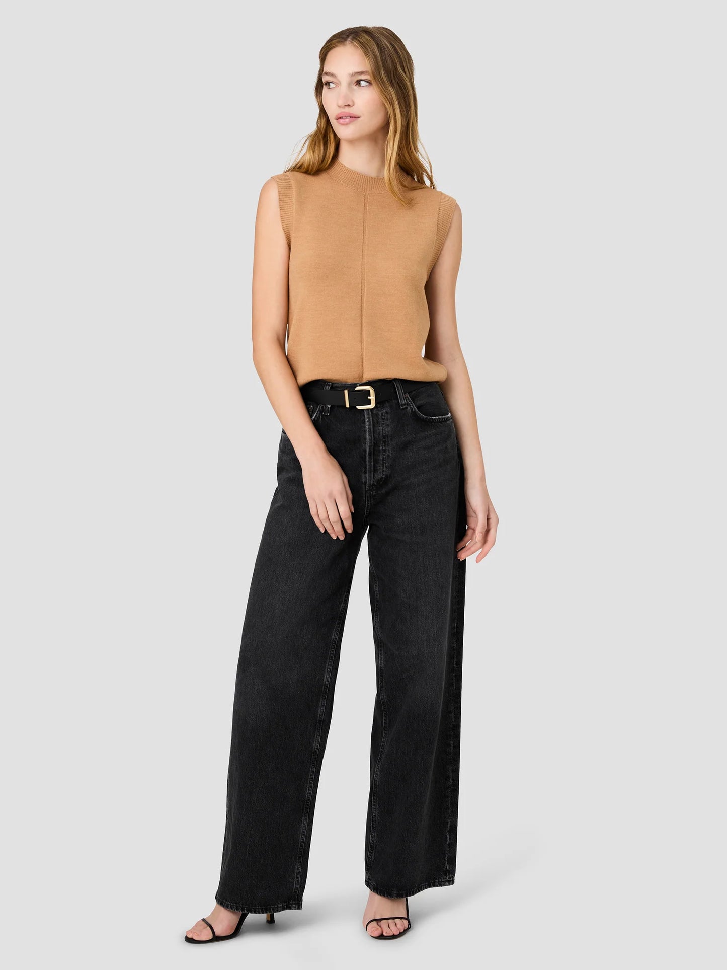 French Connection Vertical Crewneck Top