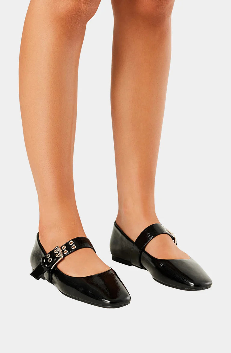 Billini Faris Crinkle Patent Flat