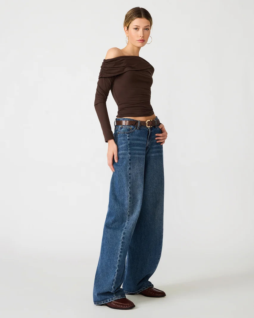 Steve Madden Ryder Knit Top in Walnut