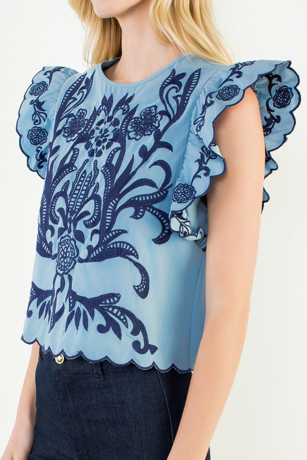 THML LeLa Embroidered Top