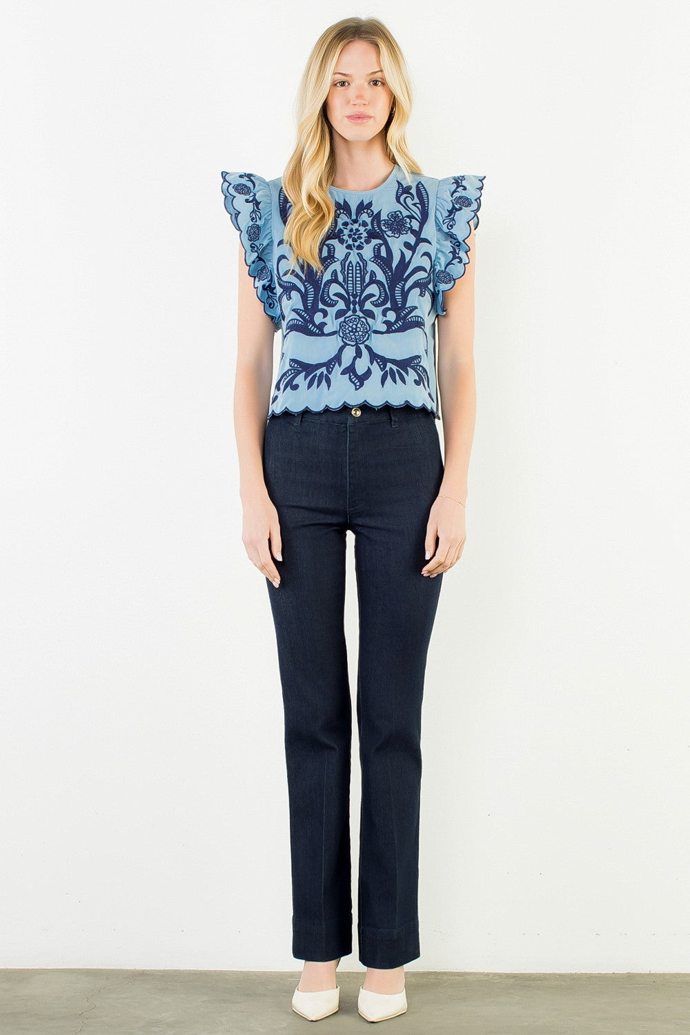 THML LeLa Embroidered Top