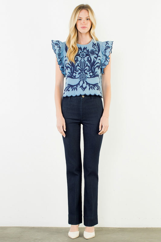 THML LeLa Embroidered Top